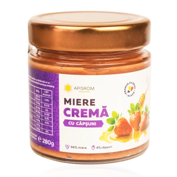 Miere crema cu capsuni 