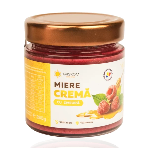 Miere crema cu zmeura 